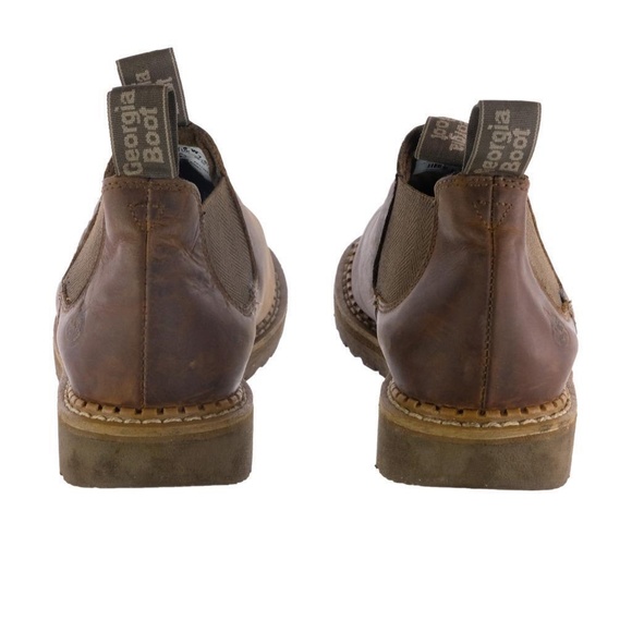 GEORGIA BOOT Revamp Romeo Chelsea Work Boots Brown Leather Sz. 9.5 W - Women's - Picture 6 of 8